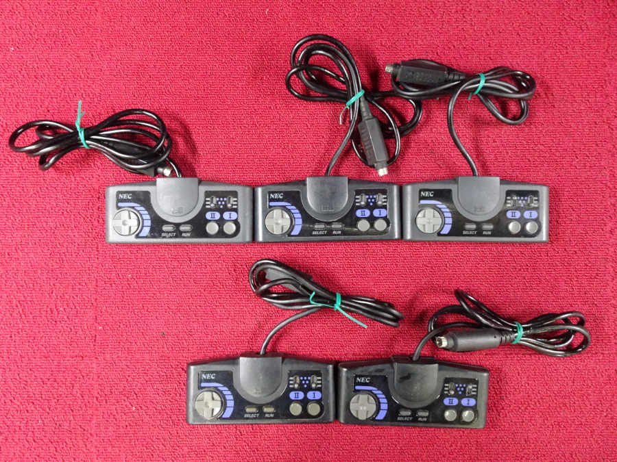 NEC PCエンジン コントローラー Duo付属パッド 5個セット＊ジャンク品