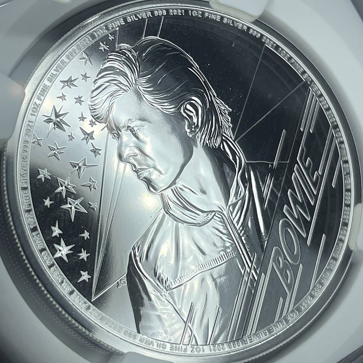 ◇1円スタート!!◇2021年 イギリス デヴィッド ボウイ 2ポンド 銀貨 1