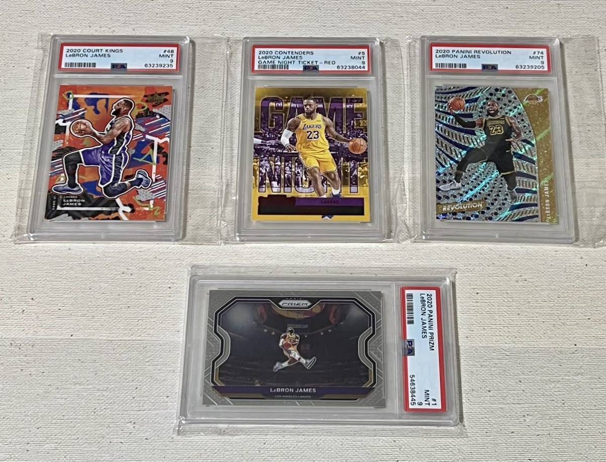 PSA9 2020 Panini prizm court kings contenders revolution レブロン 