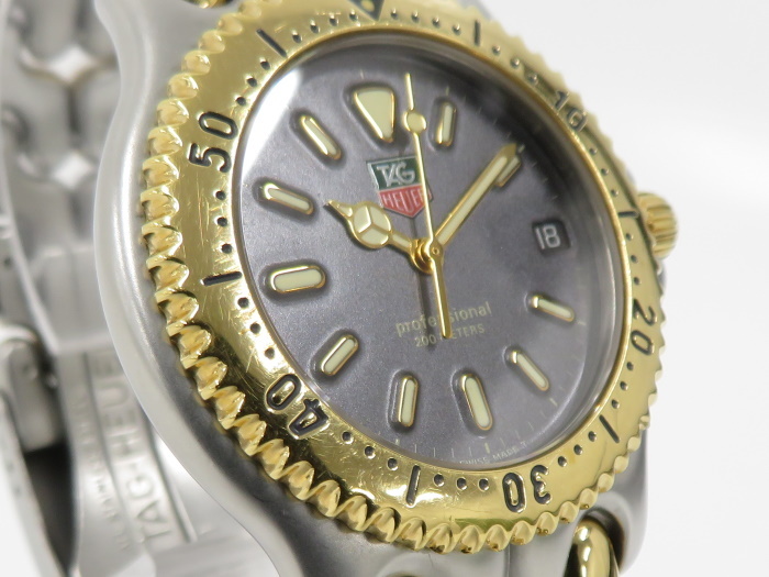 中古】TAG Heuer プロフェッショナル セル デイト メンズ腕時計 SS