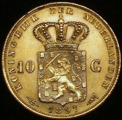 【オランダ金貨】(1897年銘 6.7g/90%金)