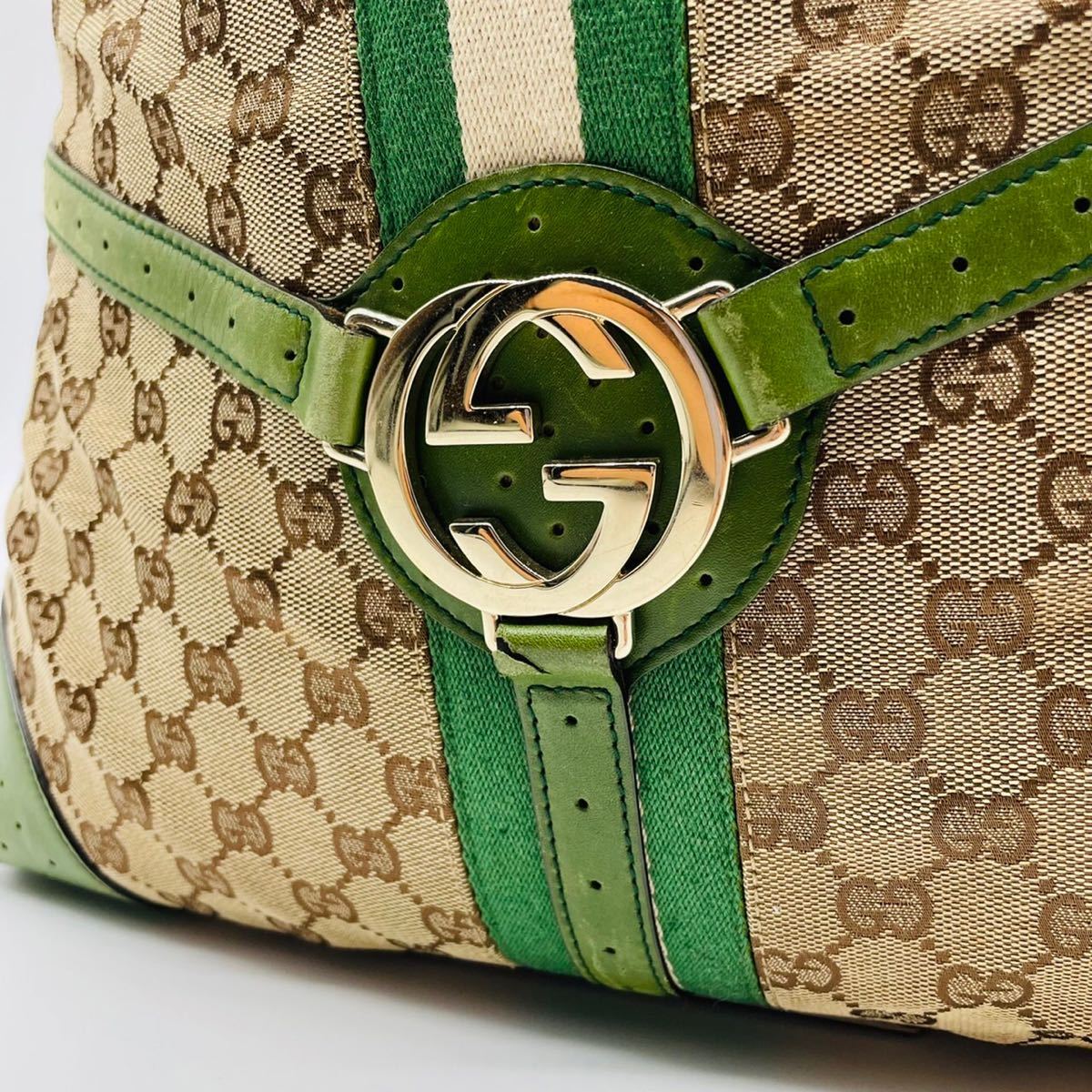 1円○GUCCI グッチ○インターロッキング○ハンドバッグ トートバッグ 