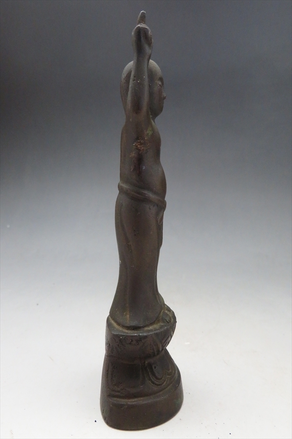 ◇◇誕生仏 銅製 在銘 仏教美術 仏像 佛像 高さ/約13.3cm 横/約4.6cm
