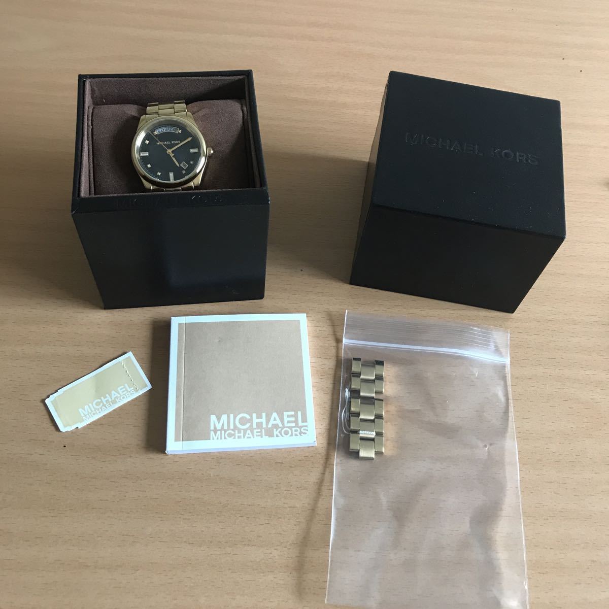 本物保証，SALE 494-0396 MICHAEL KORS マイケルコース レディース腕時計 金属ベルト クオーツ ゴールド MK-6070 電池切れ 動作未確認(その他)｜売買されたオークション情報、yahooの商品情報をアーカイブ公開 - オー 女性用