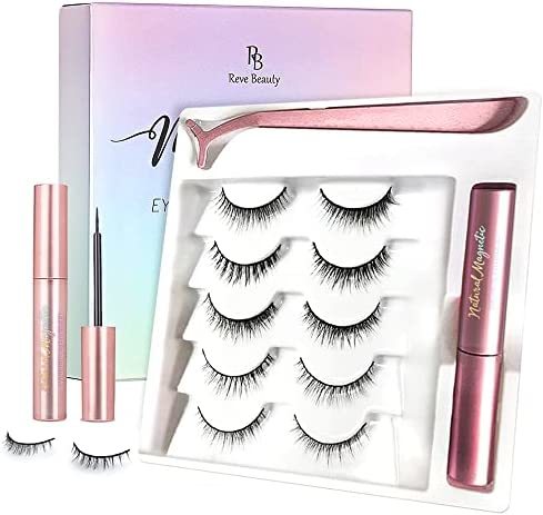 マグネット式 つけまつげ マグネット アイライナー ピンセット 付き 磁石 つけまつげ 5ペア_1