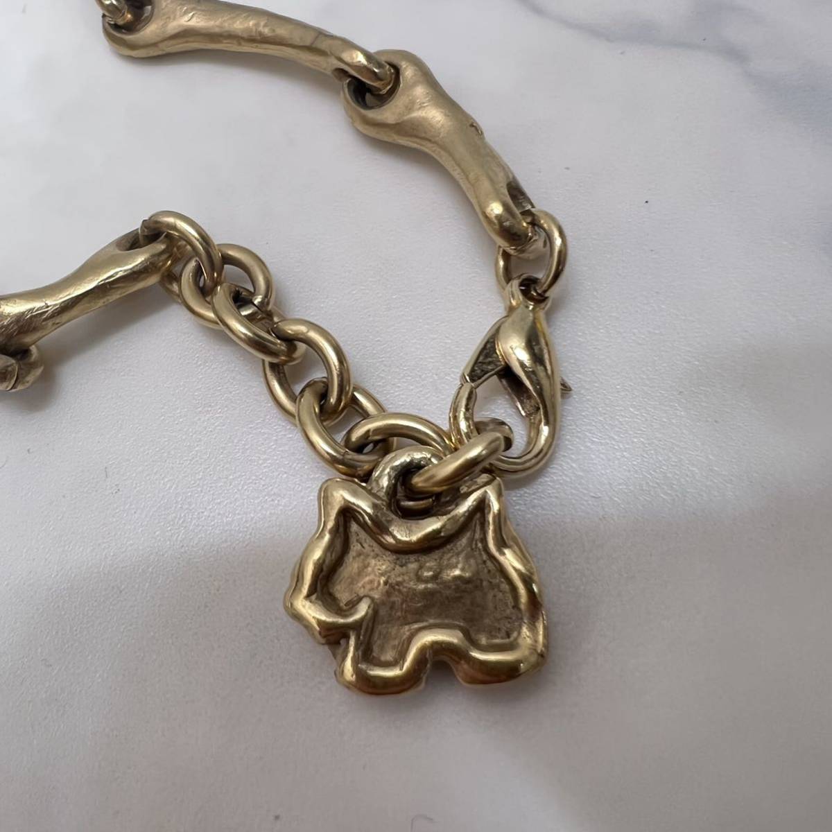美品 agatha アガタ dog 犬 ネックレス ドッグ ゴールドカラー 金色 