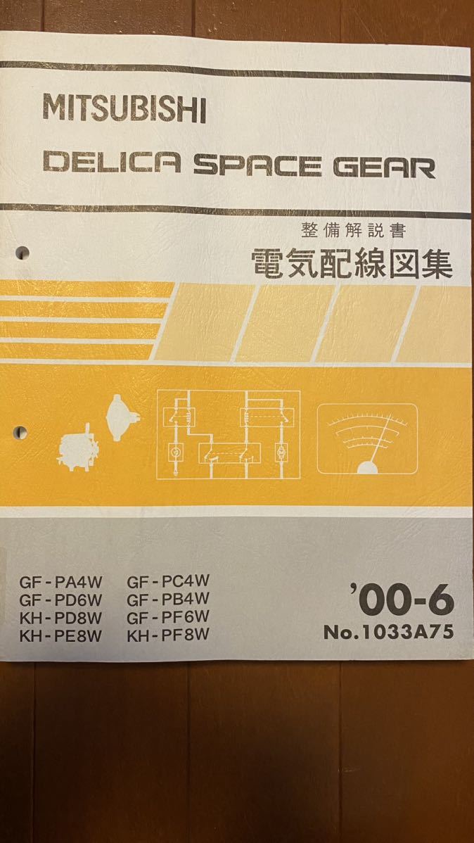 三菱 デリカスペースギア 純正整備解説書＋電気配線図集 '94-'96 三菱