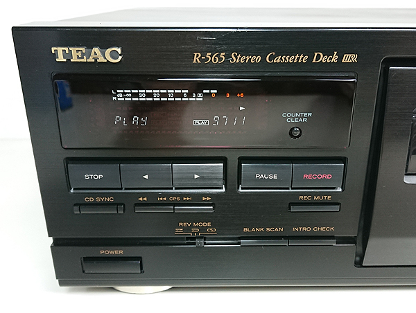 オーバーホール済み カセットデッキ TEAC R-565 再生 録音 取扱説明書 