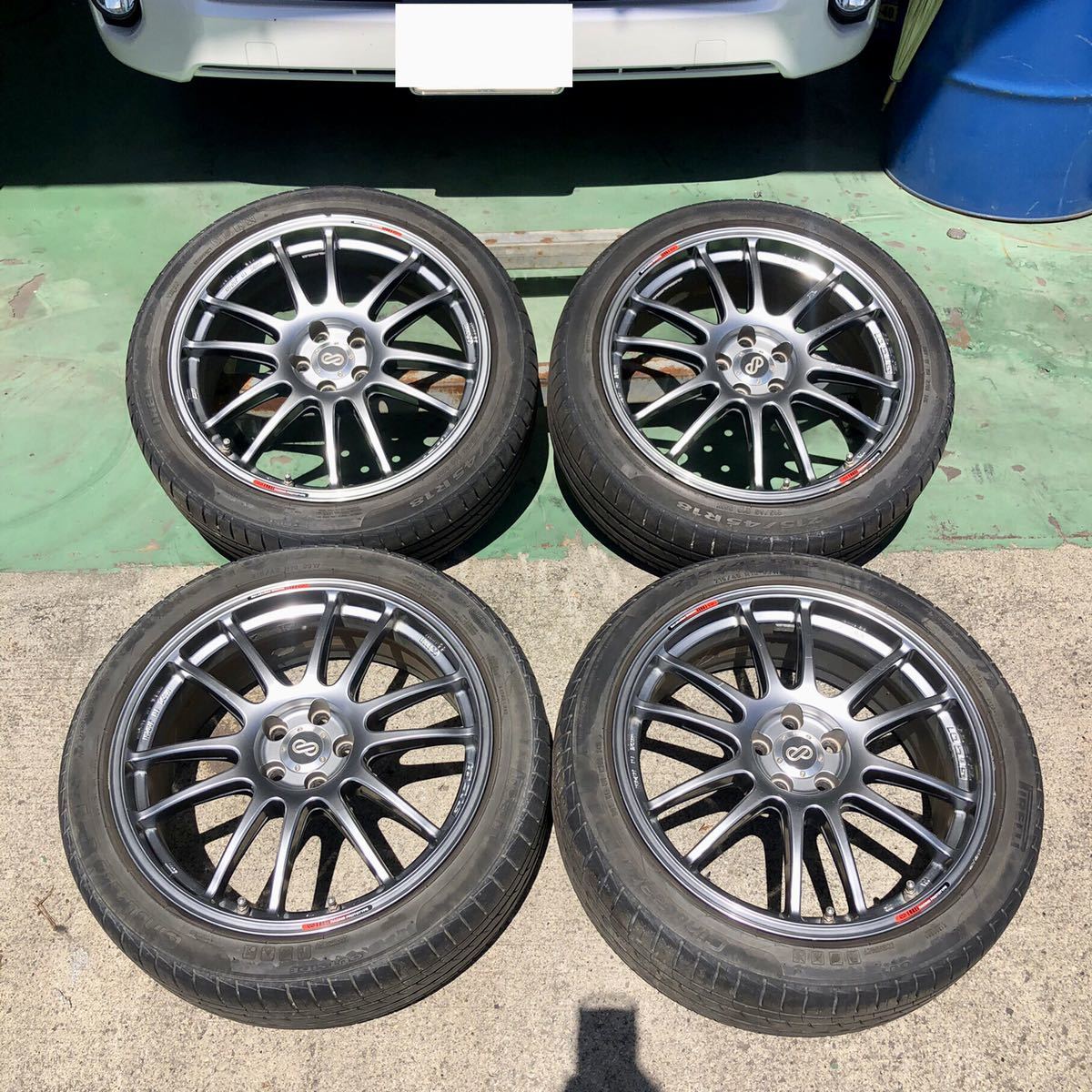 レガシィ GTC01 7.5J +48 100-5H ピレリ 215/45R18 ENKEI YOKOMO