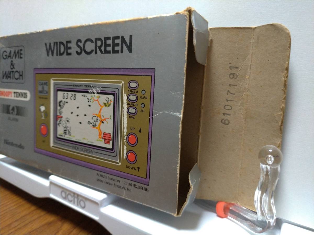 任天堂 ゲームウォッチ スヌーピー テニス箱付き液晶漏れあり