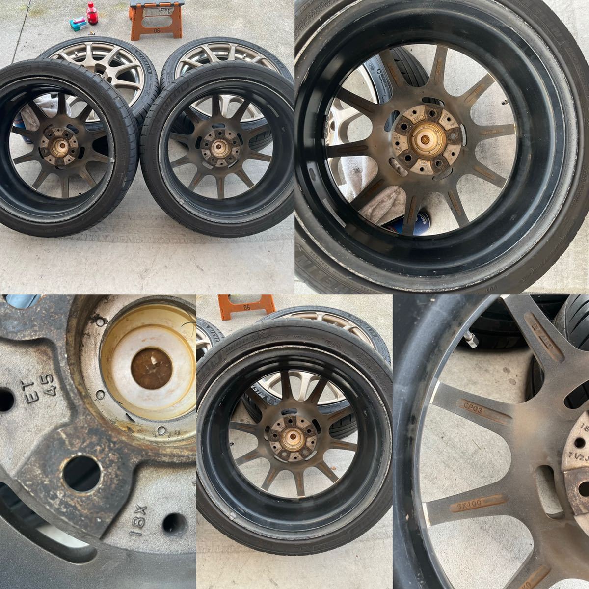 希少 レーシングハート 4本 CP-S10 18インチ 7.5j +45 PCD114.3 
