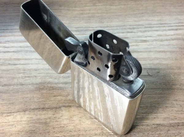 STERLING スターリングシルバー 斜体 ZIPPO ジッポライター 左寄り筆記 