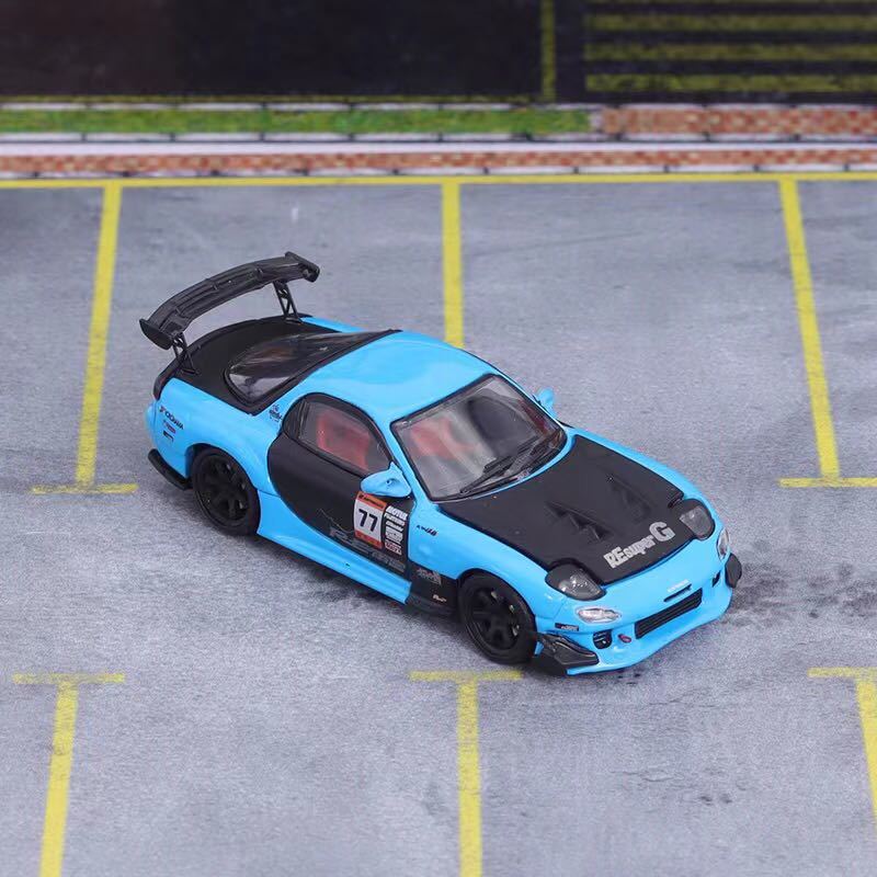 【2026，最新作】 1/64 Master RX-7 雨宮 RE FD3S ボンネット開閉可能 青(乗用車)｜売買されたオークション情報、yahooの商品情報をアーカイブ公開 - オークファン 乗用車