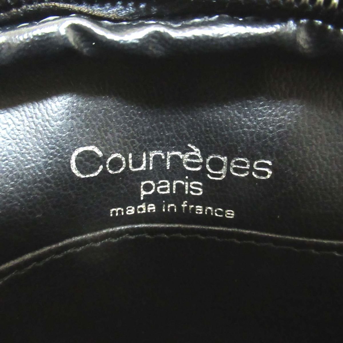 良品 フランス製 ヴィンテージ Courreges クレージュ レザー 