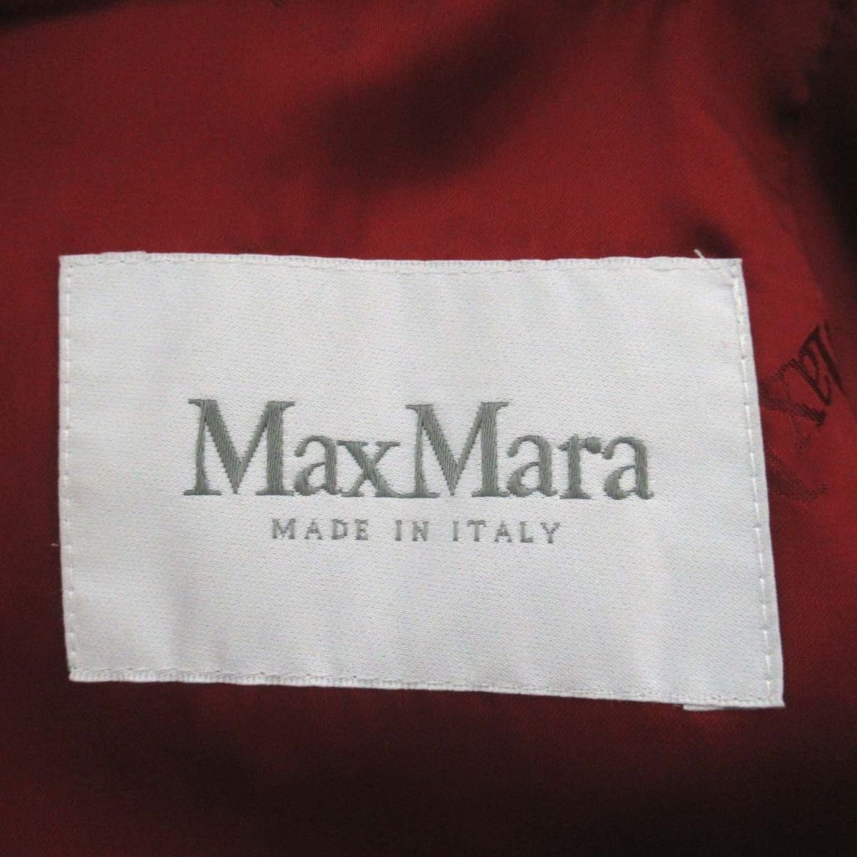 マックスマーラ MaxMara キャメル100% ロングコート 高級キャメル100% ベージュ ウエストリボン付き Mara 美品✨マックスマーラ 白タグ コート アイコン キャメル キャメル100％ 女優襟 現行タグ