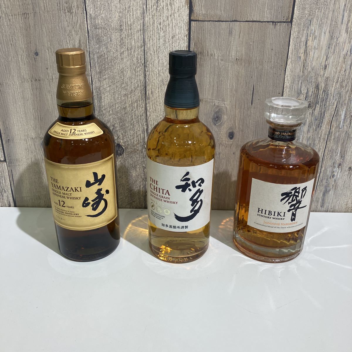 サントリー : 3本セット 箱無し サントリー⁄山崎12年・知多 ぷこぷこ