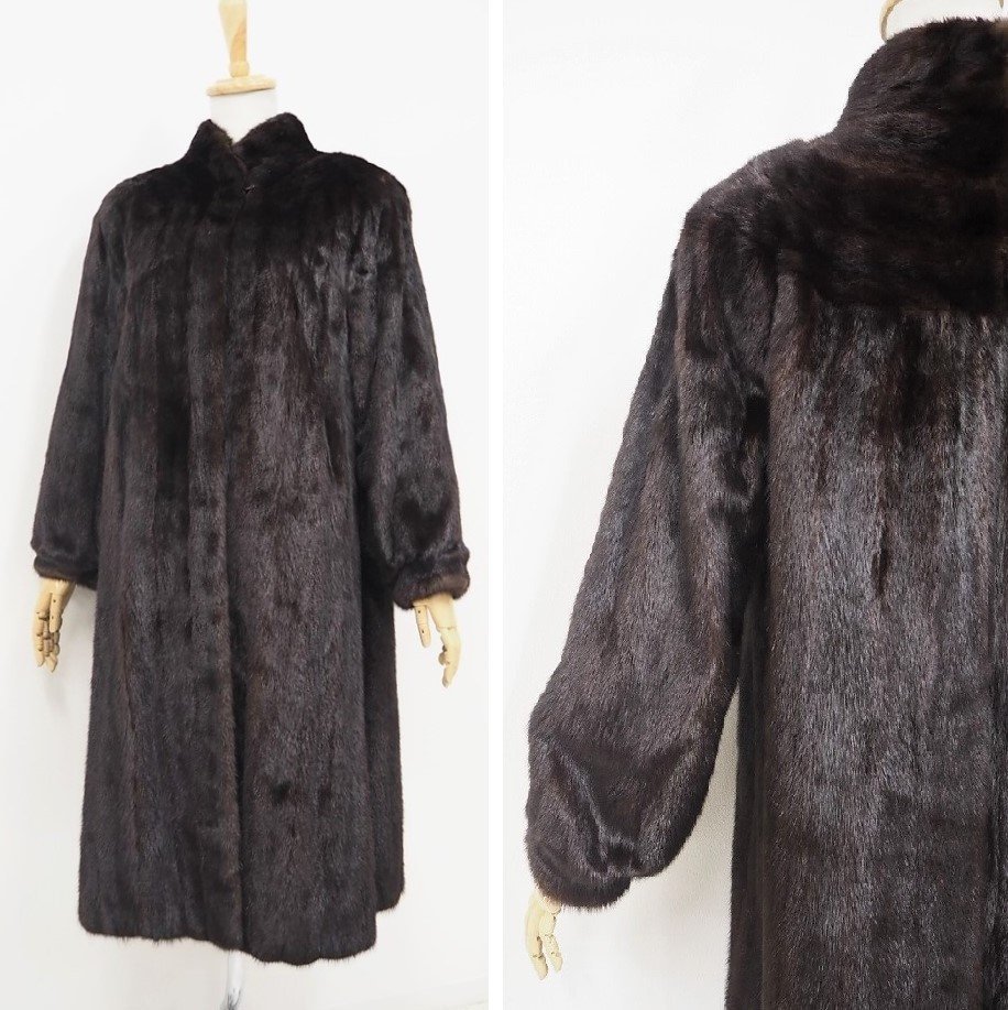 GRES⁄グレ 横段⁄人気モデル グラマミンク 軽量 毛皮 ロング コート 貂