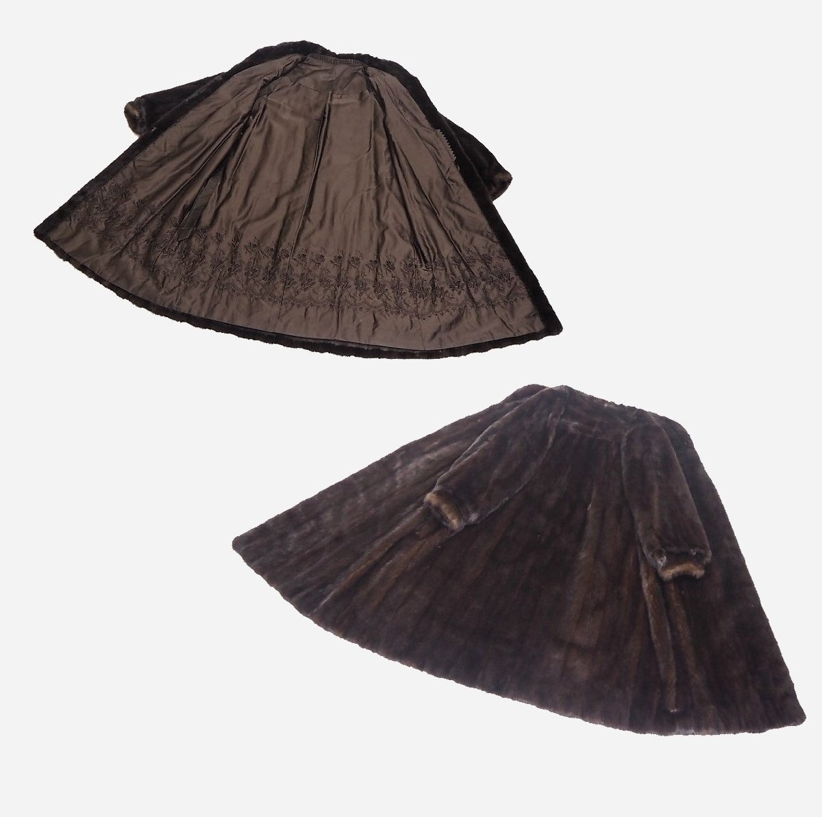 GRES⁄グレ 横段⁄人気モデル グラマミンク 軽量 毛皮 ロング コート 貂