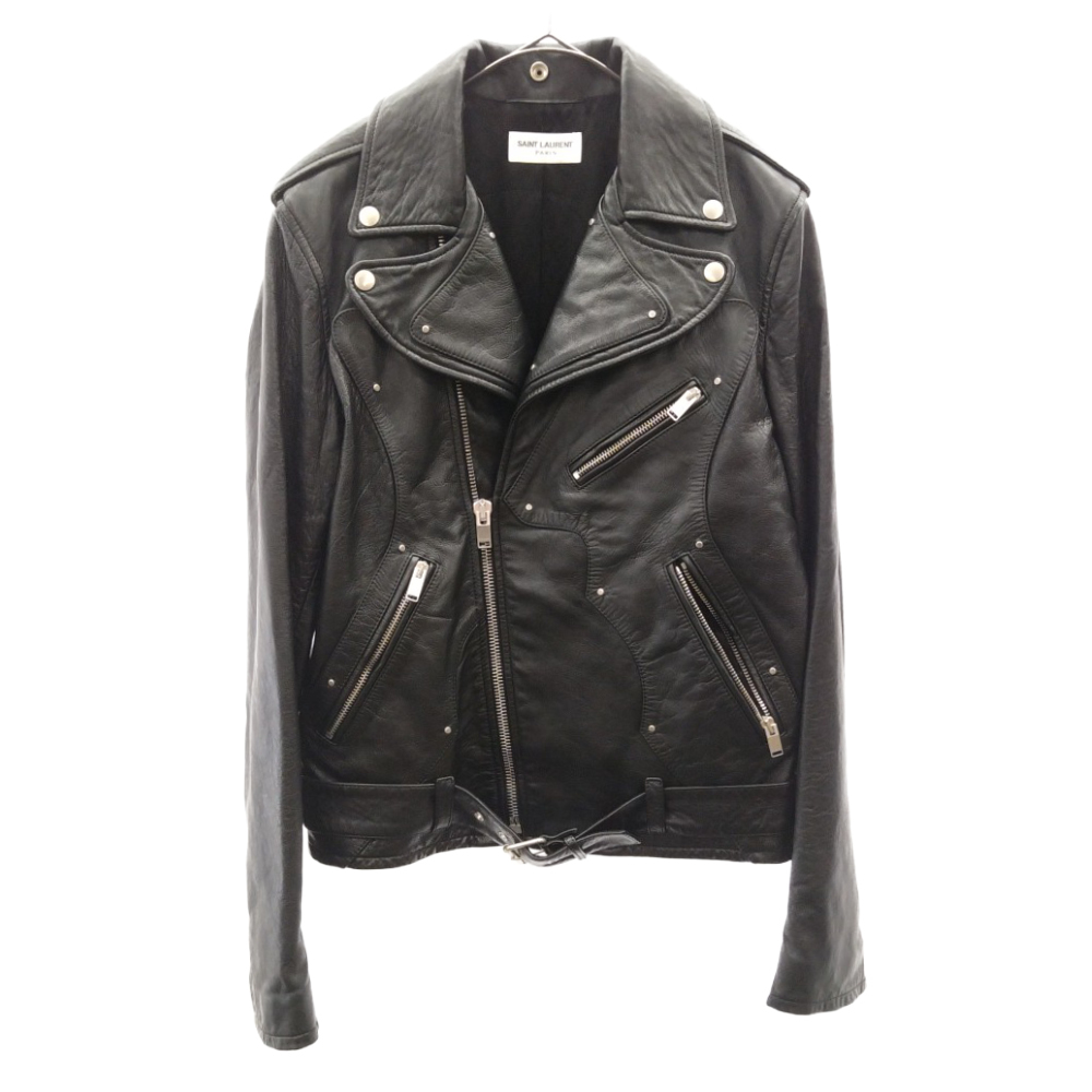 驚きの破格値，大得価 サンローランパリ 16AW クラシック モーターサイクル ダブルライダース レザージャケット ブラック 441005 YC1CA(ジャンパー、ブルゾン)｜売買されたオークション情報、yahooの商品情報をアーカ 男性用