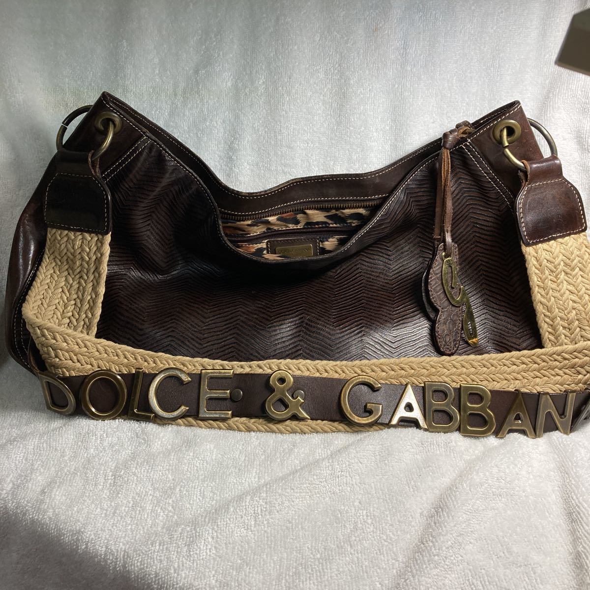 1円 □美品□ DOLCE&GABBANA ドルチェ＆ガッバーナ 巾着型 ナイロン 
