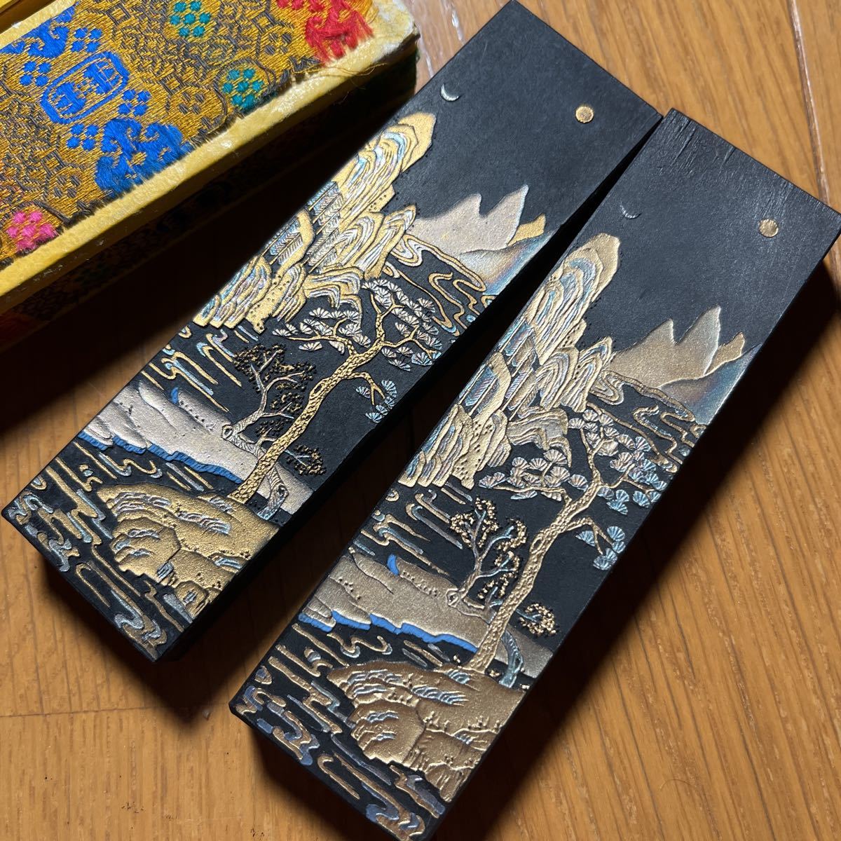 中国 書道 古い墨 古墨 天保九如 文房四宝 