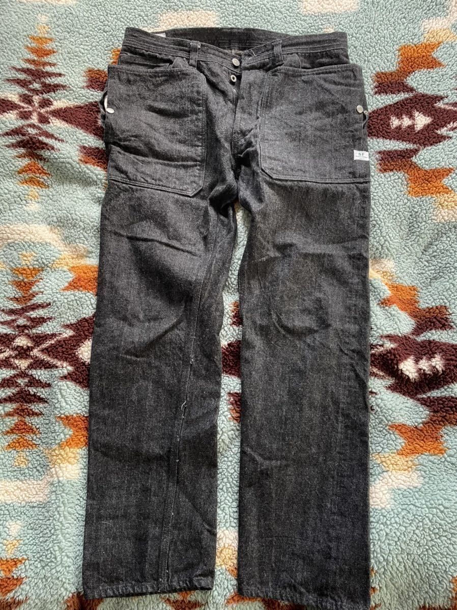 SASSAFRAS ササフラス ブラック ショートパンツ M sassafras デニム