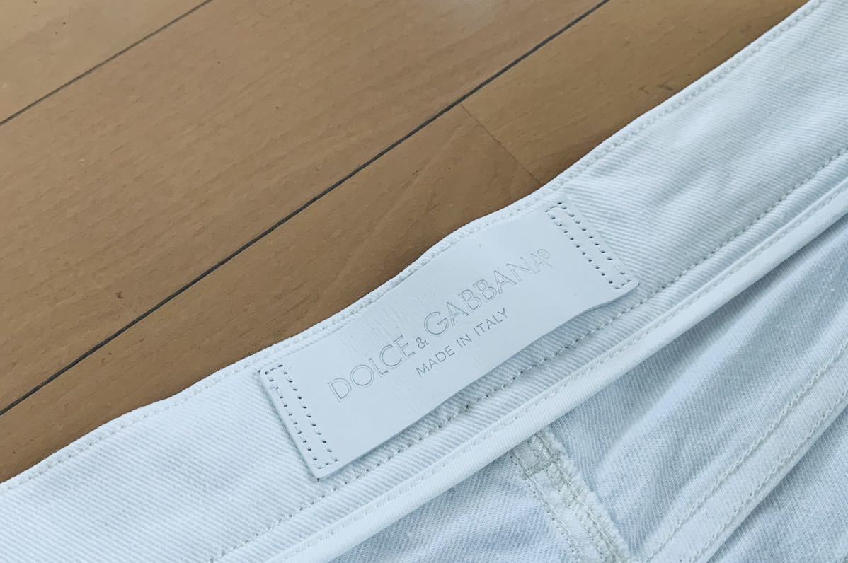 ドルチェ&ガッバーナ DG 白 14stretch ホワイト デニム パンツ