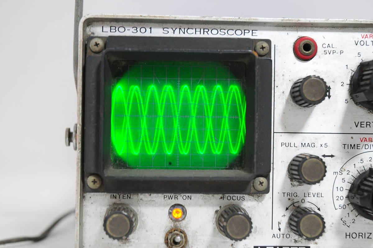 ホジ37]動作品 LEADER オシロスコープ SYNCHROSCOPE LBO-301 シンクロ 