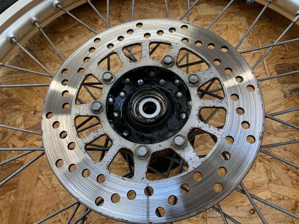 17 170ヤマハ セロー225 1KH SEROW 純正 フロントホイール 歪み少ない