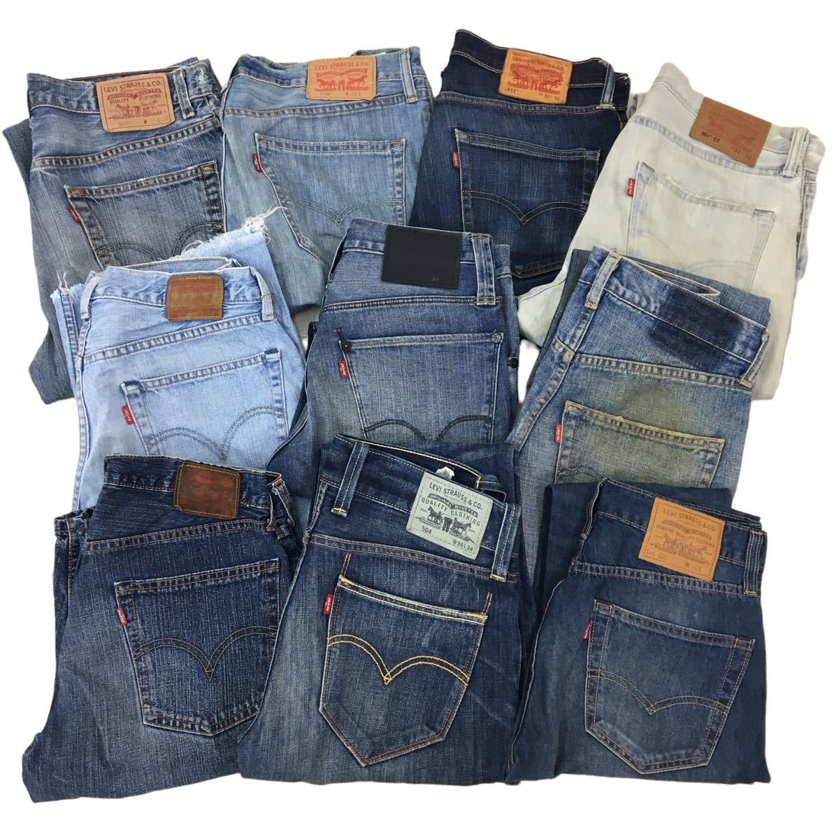  D18 Levi's リーバイス デニム 10本 まとめ売り 卸売り まとめ ジーンズ パンツ ハーフパンツ Gパン メンズ 501 503 504 505 508他(W30)｜売買されたオークション情報、yahooの商品情報をアーカイブ W30