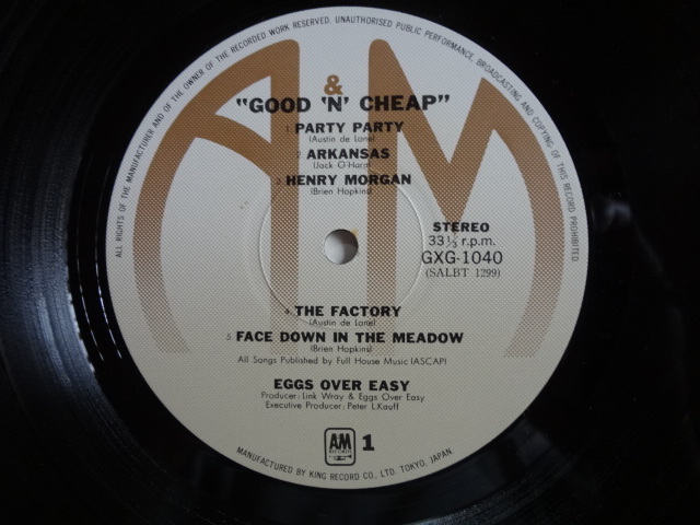 美盤 '77 国内盤 LP 名盤 Eggs Over Easy ／ Good 'N' Cheap ROCK⁄POPS