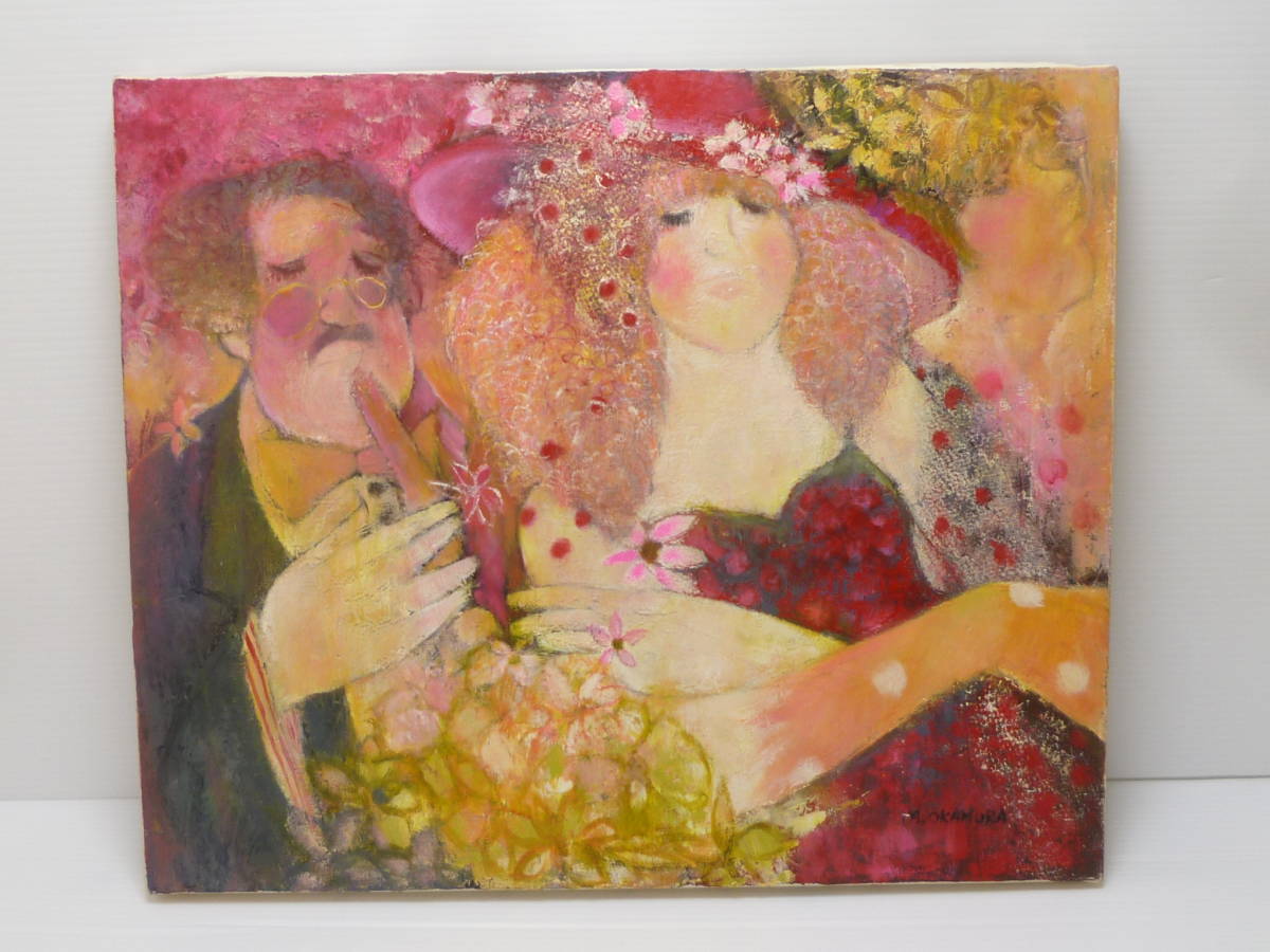 西∞G9 岡村敦子 花の音符 油彩 油絵 キャンバス F8号 縦38×横45.5cm