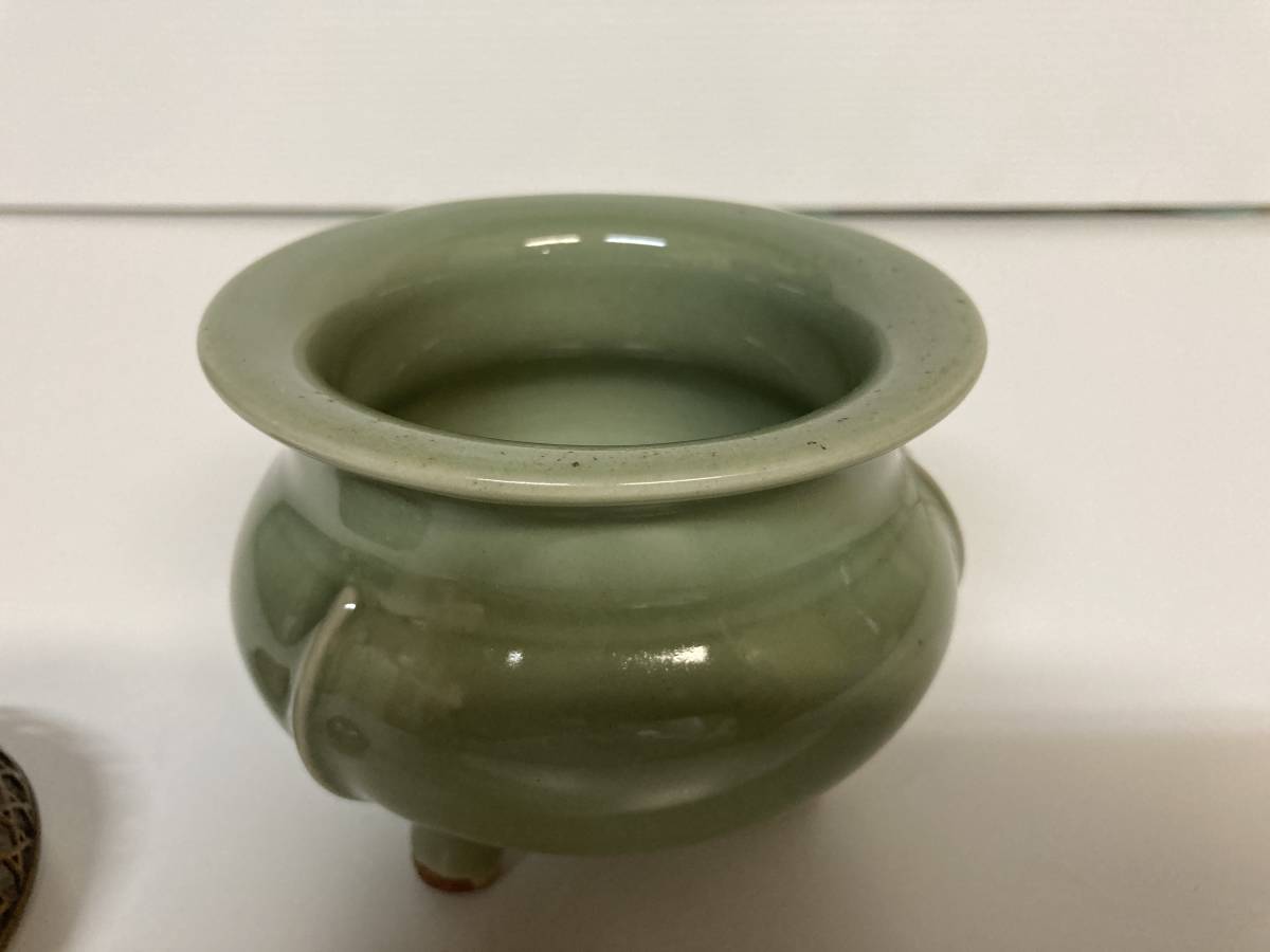 ☆時代 青磁 香炉 三足 中国美術 9-16 【公式通販】