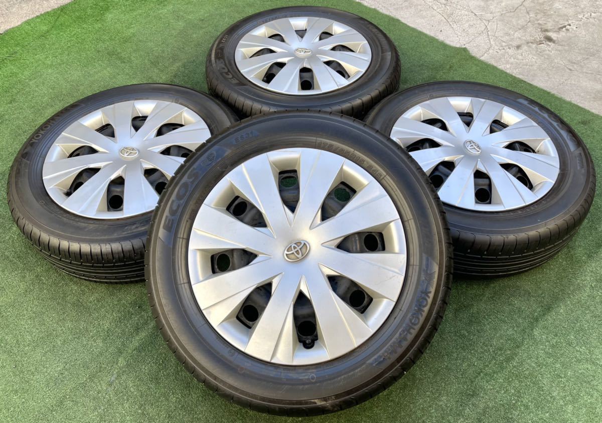 トヨタ アクア 純正 15インチ ホイール＆YOKOHAMA 2021年製 175/65R15 4本セット★ヴィッツ bB ポルテ シエンタ スペイド 等にも トヨタ 15インチ アクア ホイールセット 175&frasl;65R15公式 +40