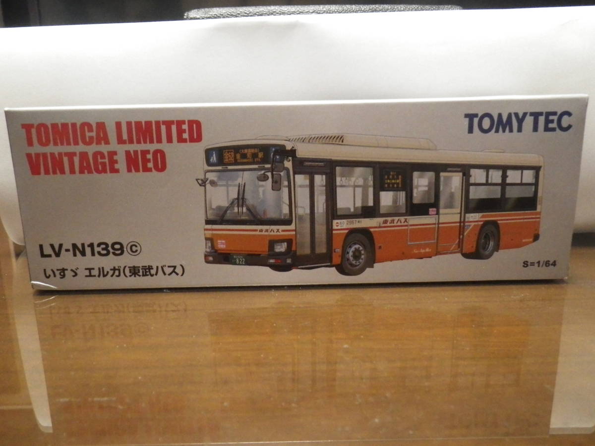 TOMY TEC☆LV-N139c☆いすゞ エルガ（東武バス）64分1☆トミカリミテッド
