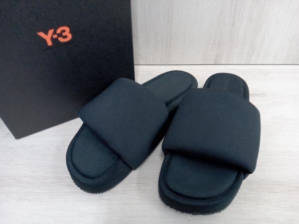 中古良品】adidas×Y-3 厚底 スライドサンダル US10 28.5cm ブラック 