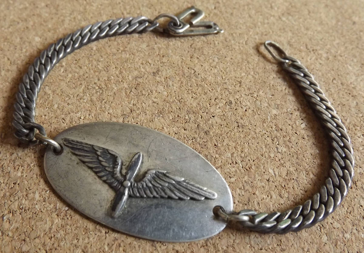 実物 WW2 米陸軍航空爆撃隊 パイロット SILVER仕様 ブレスレット 1⁄72 