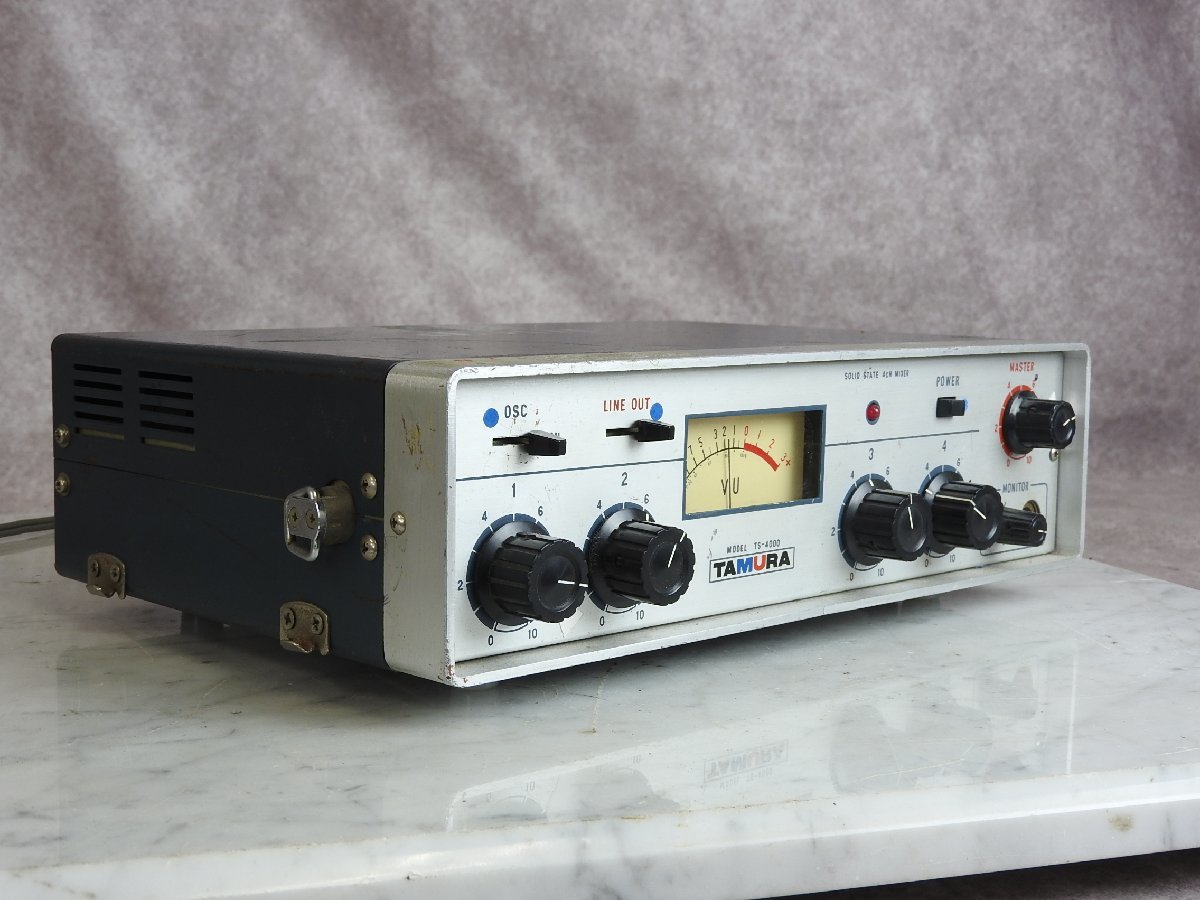 TAMURA TS-4000S 4ch ポータブルミキサー 通電確認のみ☆ ☆TAMURA TS-4000 マイクミキサー 【公式通販】