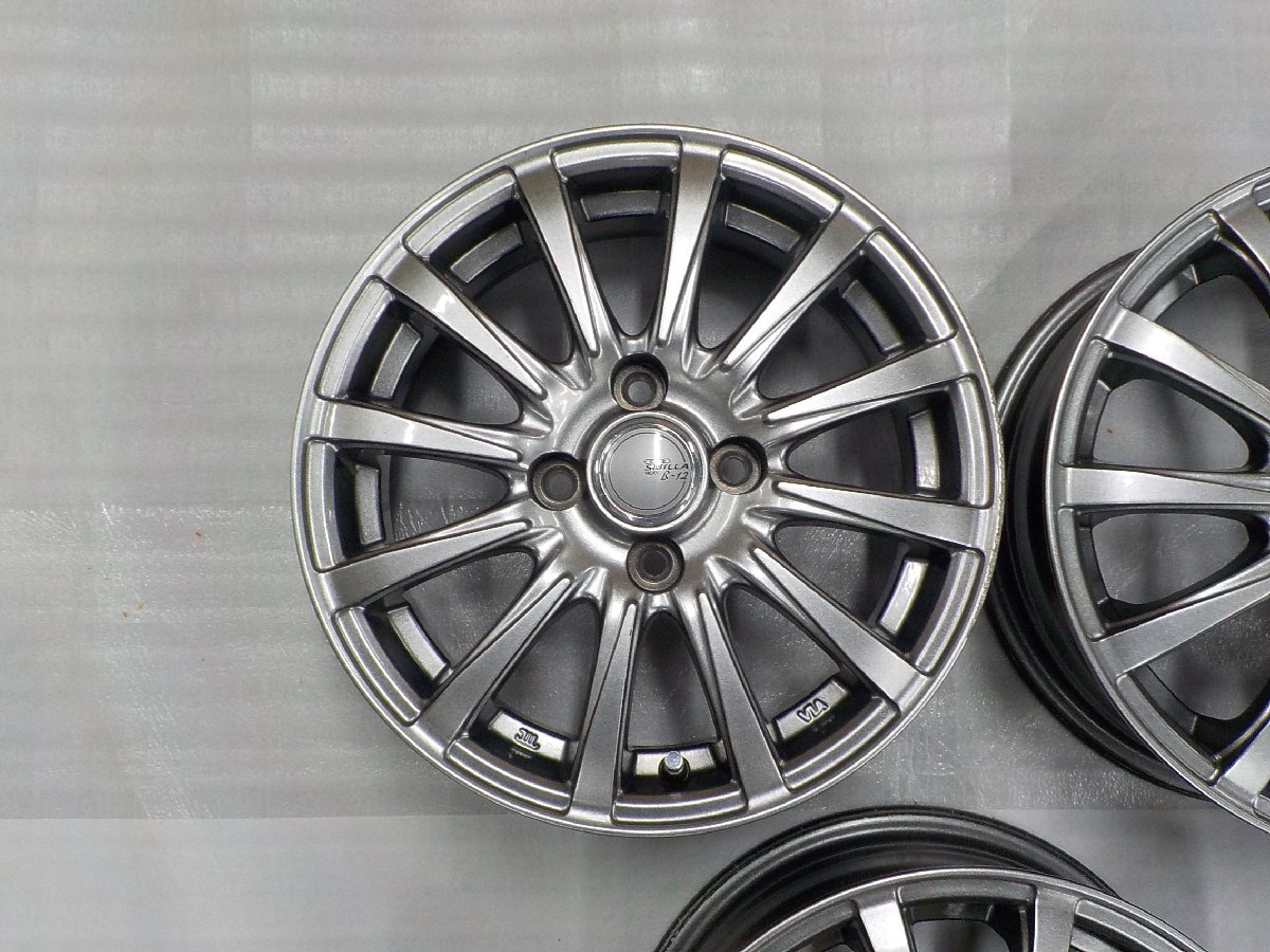【 トピー - TOPY - 】 SIBILLA NEXT B-12　14インチ　アルミホイール　4本　4H　PCD 100　5.5J +42 ※ リムにガリキズがあります。