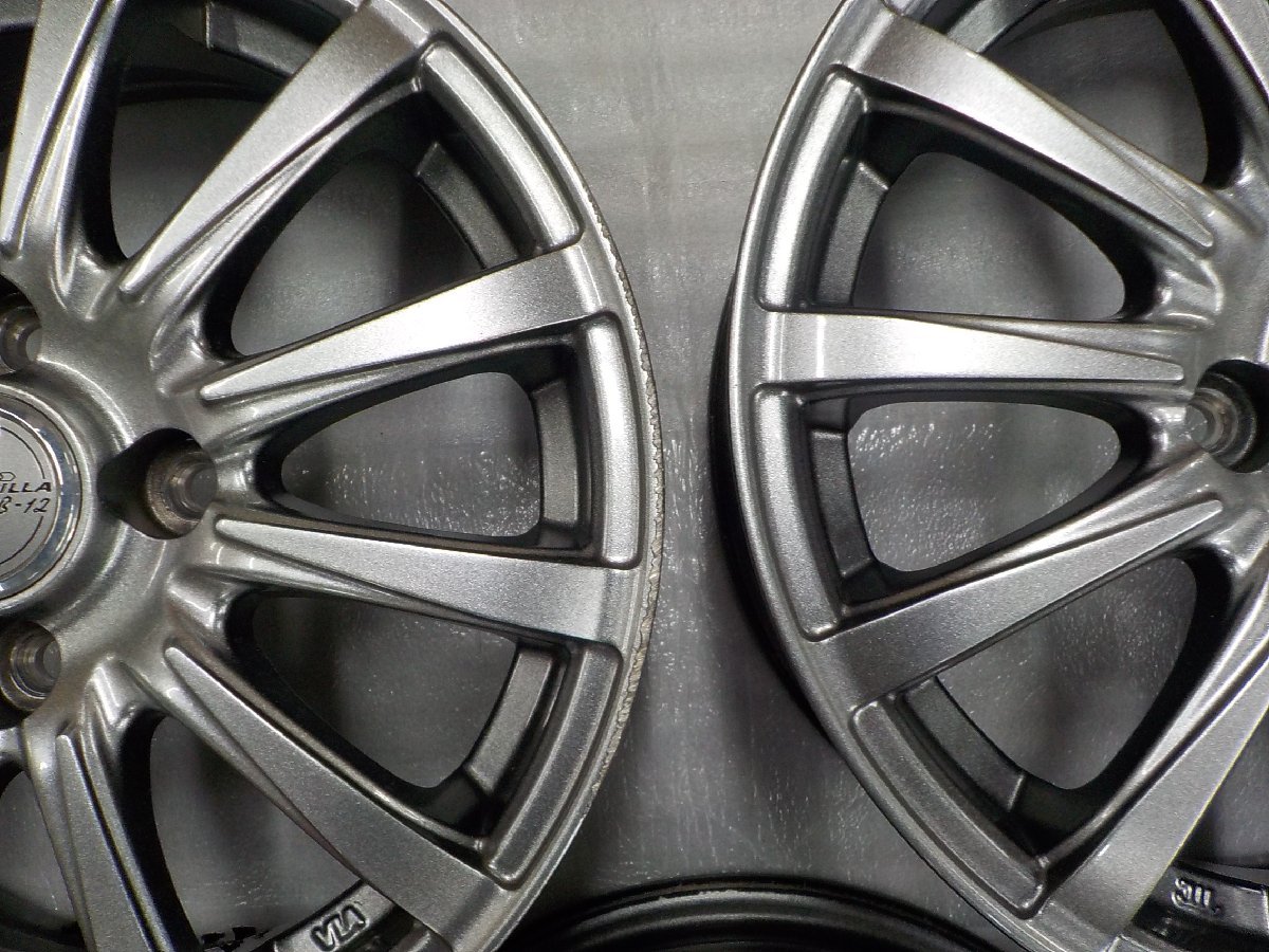 【 トピー - TOPY - 】 SIBILLA NEXT B-12　14インチ　アルミホイール　4本　4H　PCD 100　5.5J +42 ※ リムにガリキズがあります。