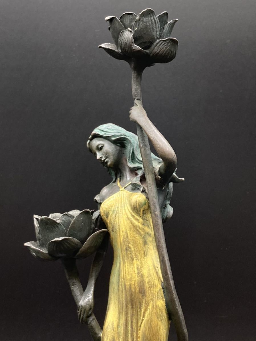 Yahoo!オークション -「ブロンズ像 女神」(西洋彫刻) (彫刻、オブジェ