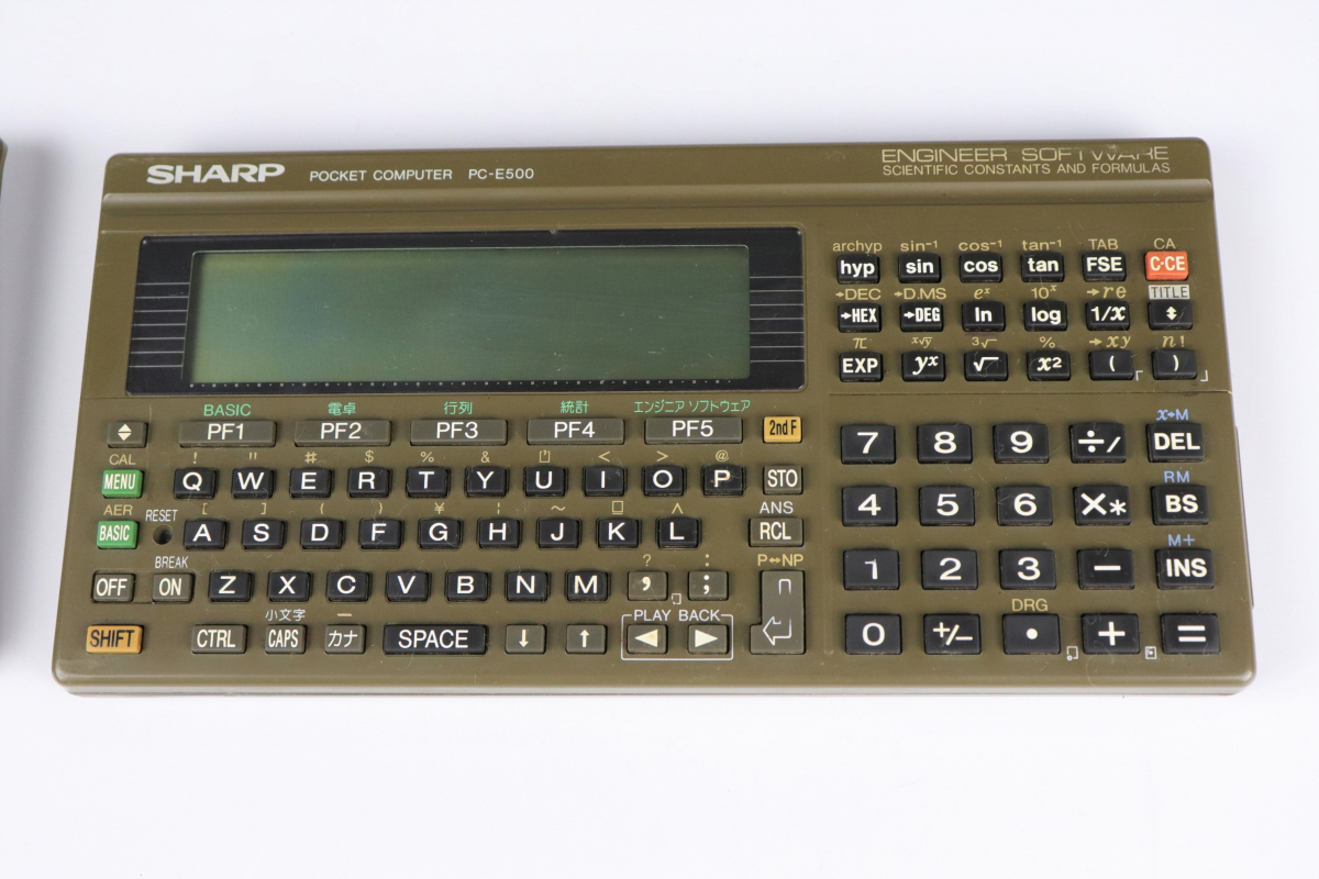 SHARP PC-E500 シャープ ポケット コンピューター カバー 付き