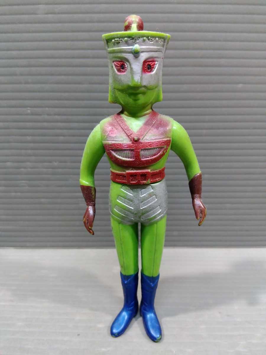 当時物 ソフビ人形 フィギュア ウッド製 グリーンマン NTV 東宝企画