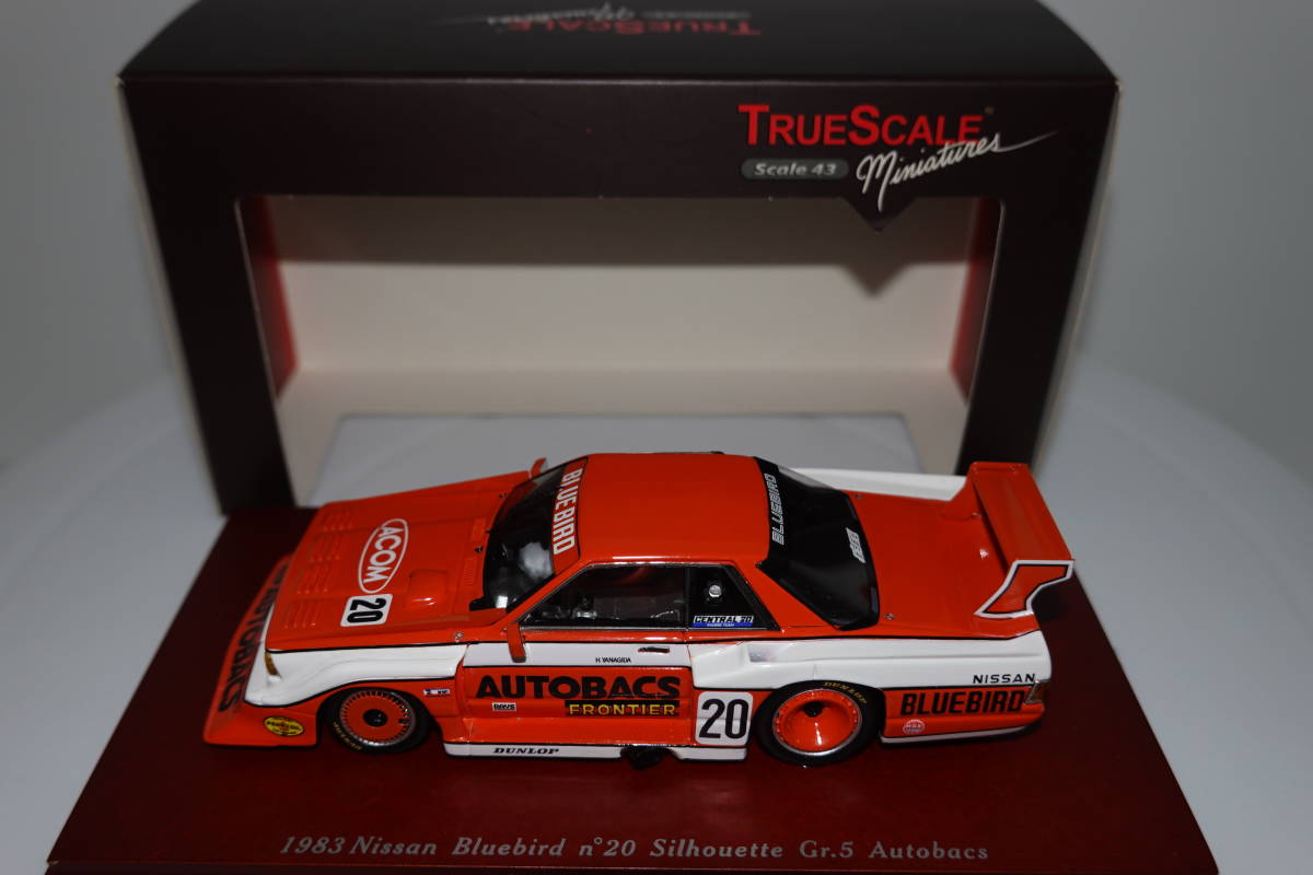 Nissan Bluebird Silhouette Gr.5 #20 - 1983, AutoBacs, TrueScale 1/43, Miniature Neuve