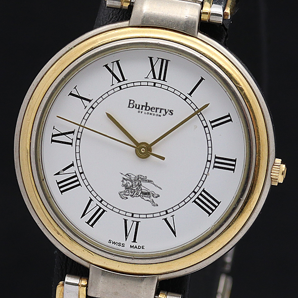 バーバリー QZ 0 1円 ホワイト文字盤 時計 1 BURBERRY - 1APY メンズ 