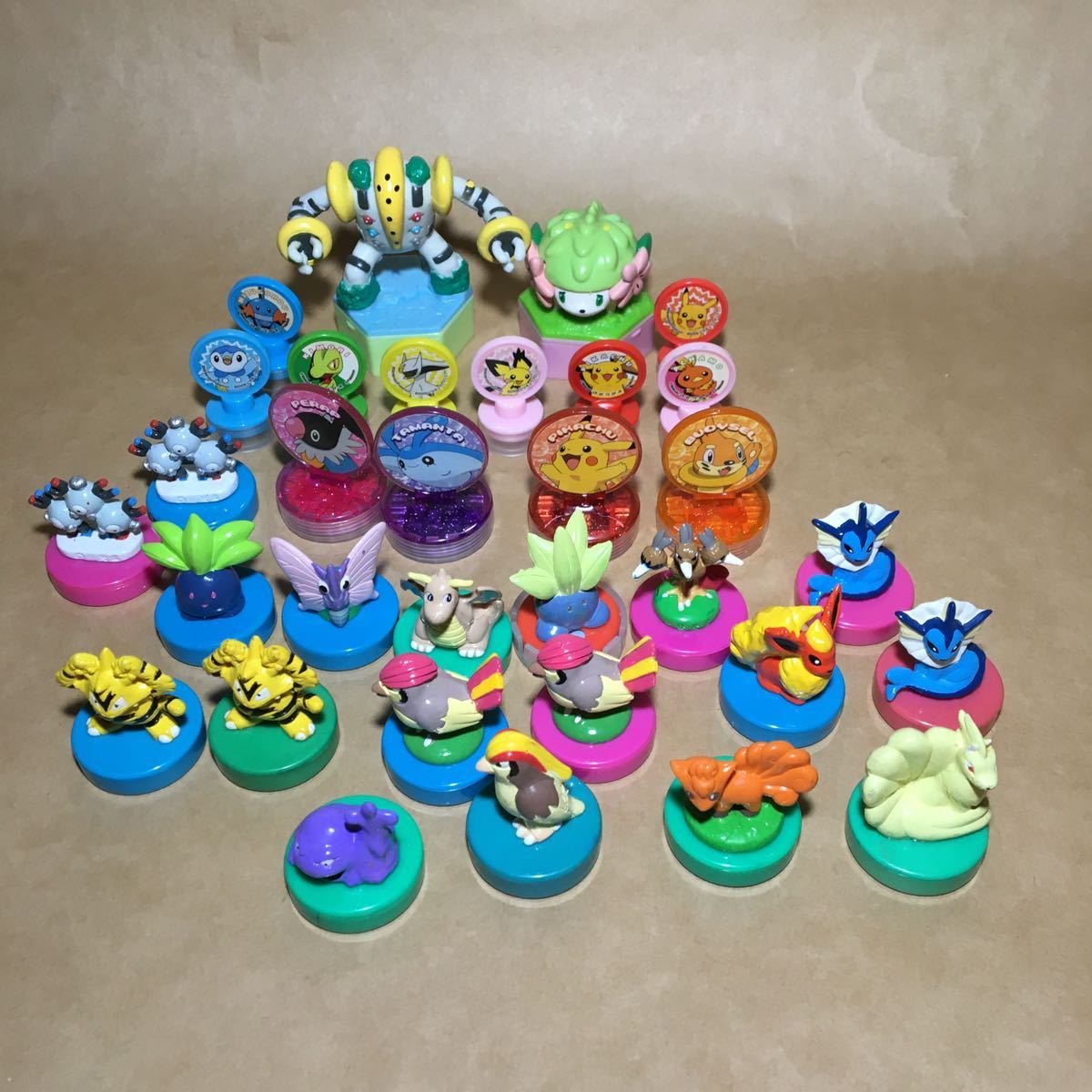 32点セット ポケモン キャラクタースタンプ フィギュア スタンプ烈伝 