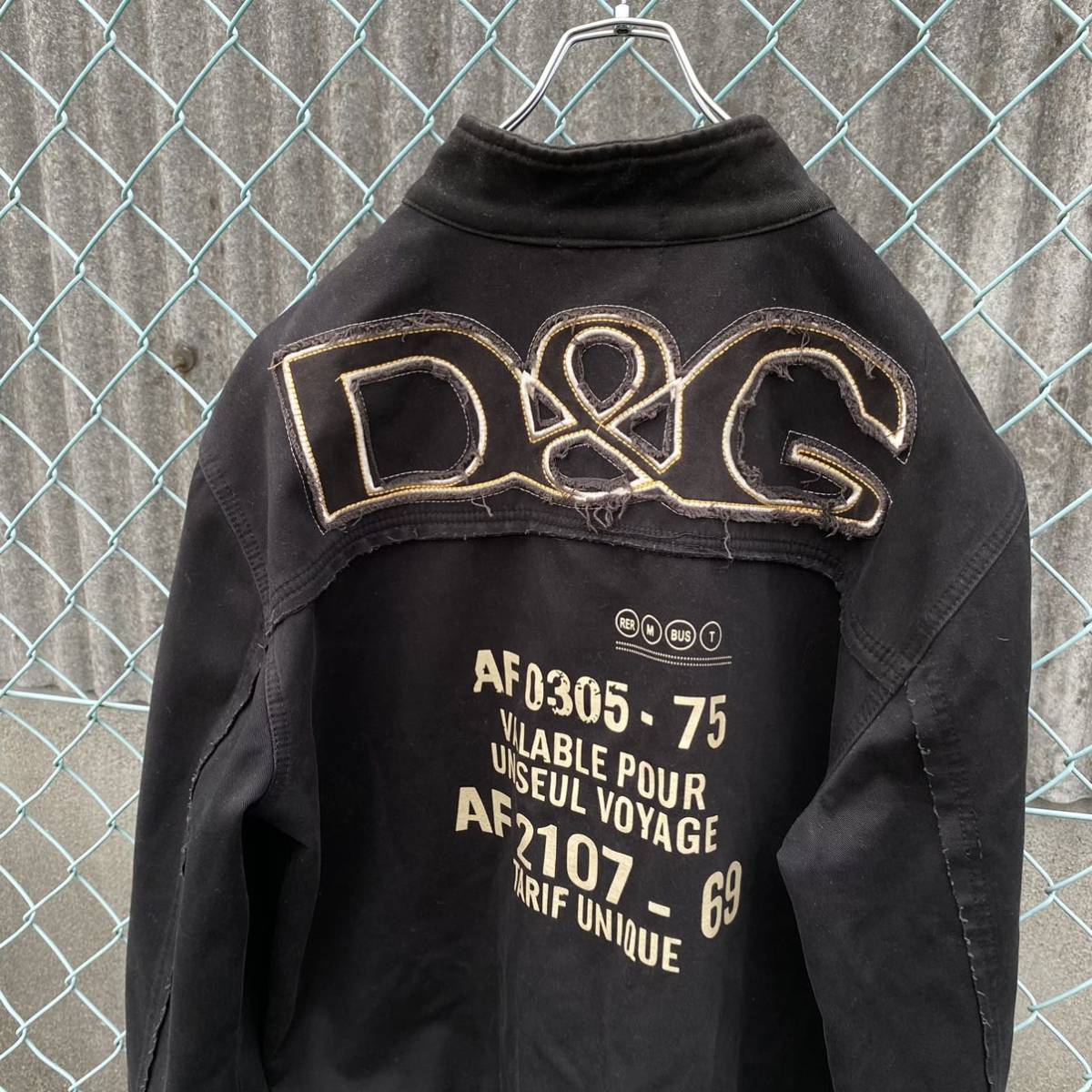 希少 90s DOLECE＆GABBANA ドルガバ 背面ロゴ ミリタリージャケット 