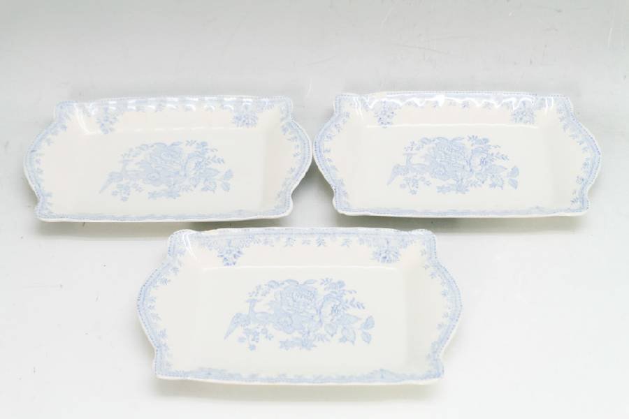 限定SALE，新作登場 英国 イギリス製 Burleigh バーレイ デザート ケーキ プレート3枚セット B&L 長辺約21.6cm 426f13(セット)｜売買されたオークション情報、yahooの商品情報をアーカイブ公開 - オークファン プレート、皿