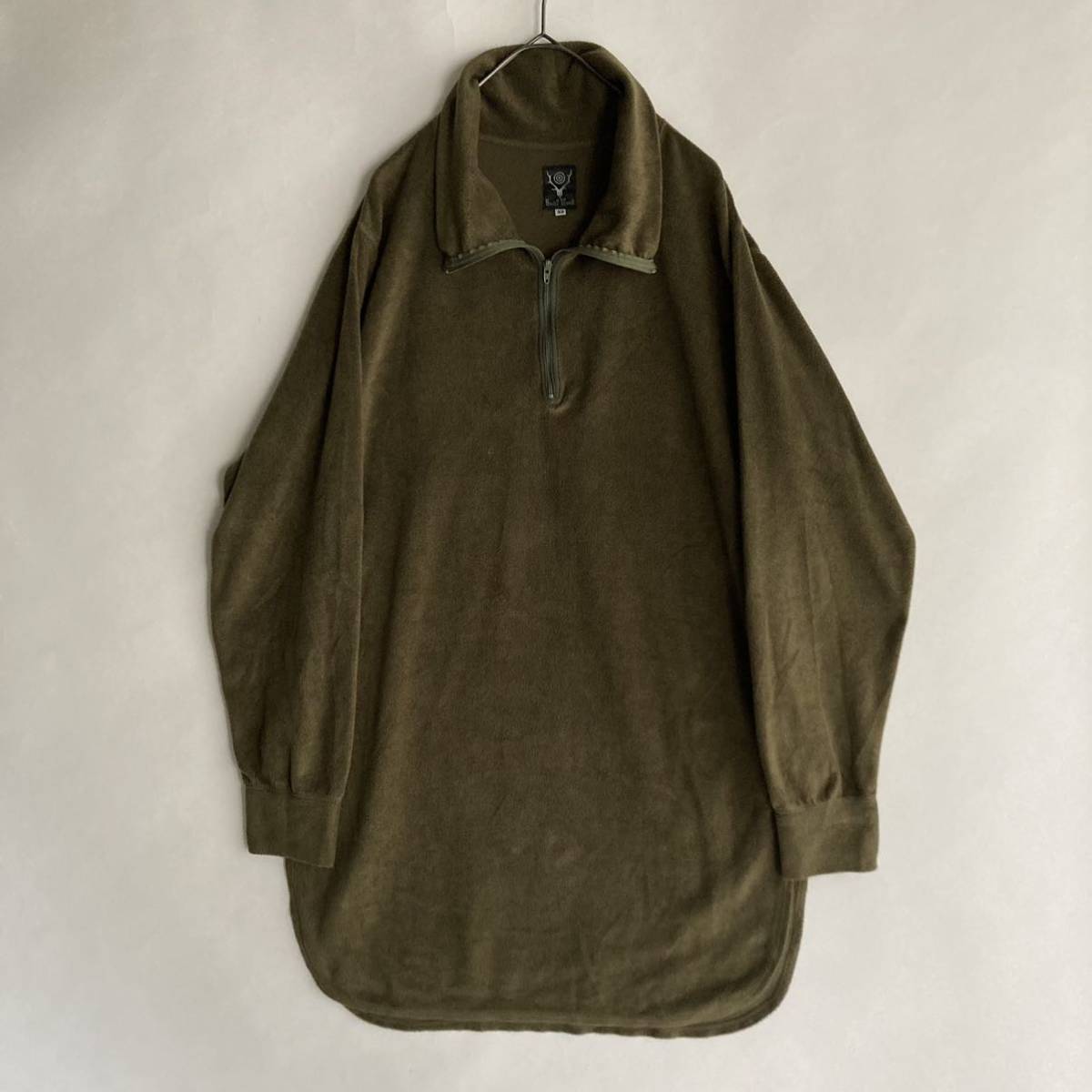South2 West8 日本製 サウスツーウェストエイト フリース セットアップ ライトウェイト ネペンテス オリーブ 無地 size XS