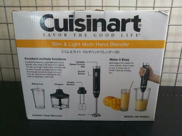 定番人気，品質保証 開封未使用品 Cuisinart HB-500 スリム&ライト マルチハンドブレンダー HB-500 ミキサー/フードプロセッサー
